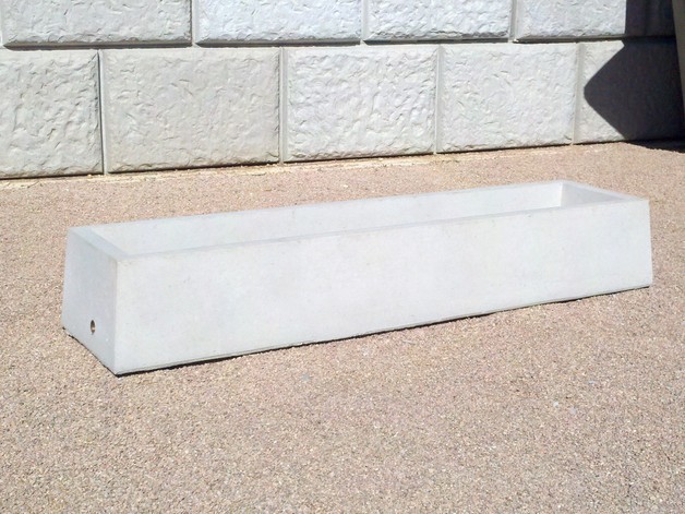 Rectangular precast concrete livestock water trough